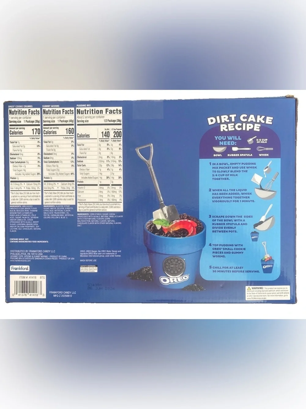 Blue Oreo Cake Kit Dessert Set